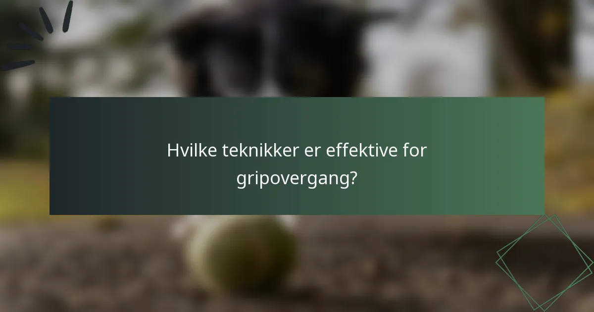 Hvilke teknikker er effektive for gripovergang?